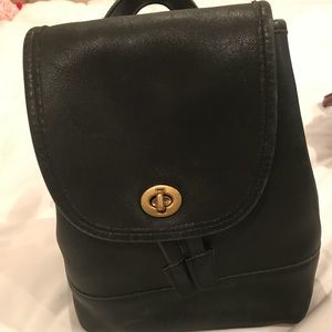 Coach Black Leaver Backpack